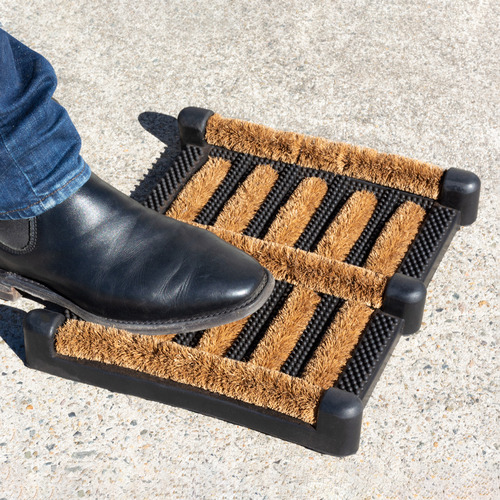 Coir boot clearance scraper